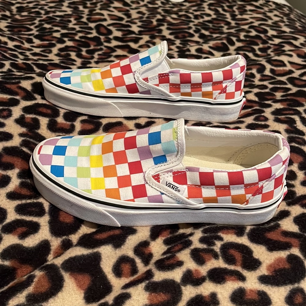 Checkered slip on Vans